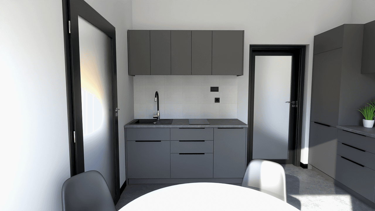 Minimalistyczna Kuchnia w Graficie - zdjęcie 2